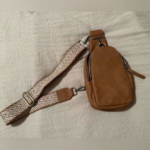 Anthropologie Urban Originals Tan Crossbody Bag